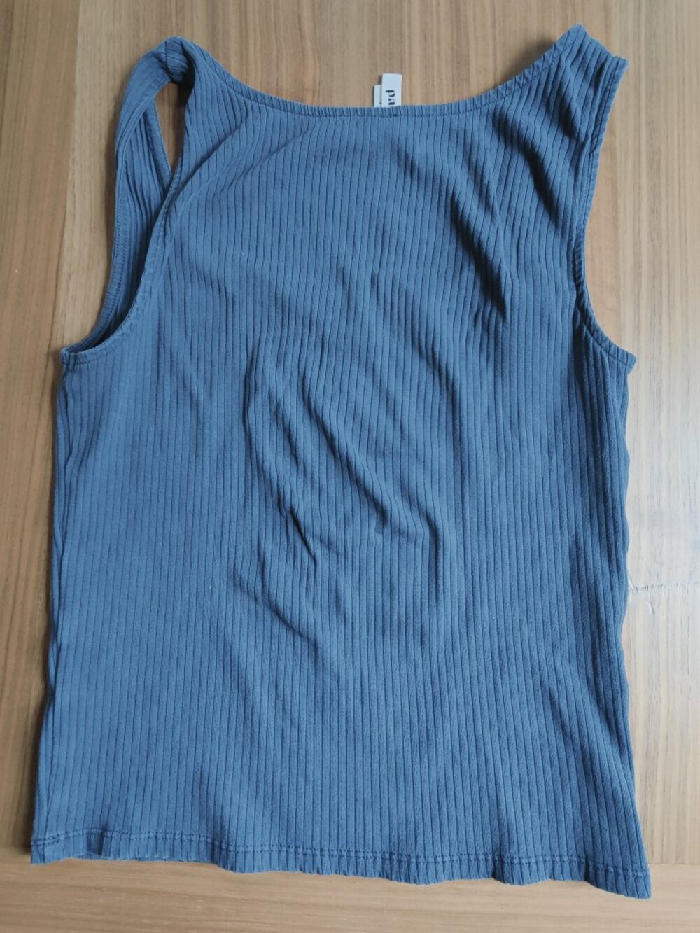 Pact Square Neck Ribbed Tank Top Size Small Blue - Picture 4 of 4